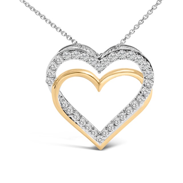 Immerse yourself in the timeless elegance of this exquisite necklace, crafted from 14K yellow gold plated over resplendent...