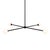 Black Globe Chandelier 4, Black, 20.5in H, 3 Inch Glass Globes, by Research.Lighting, Modern, Minimal Hanging Light For Sale - Image 8 of 11