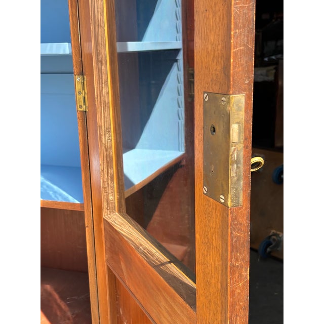 19th Century French Louis Philippe Walnut 4-Door Bookcase, 1880s For Sale - Image 11 of 14