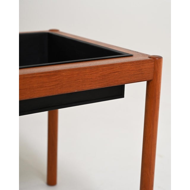 Scandinavian Teak Bench with Plant Holder, 1960s For Sale - Image 4 of 7