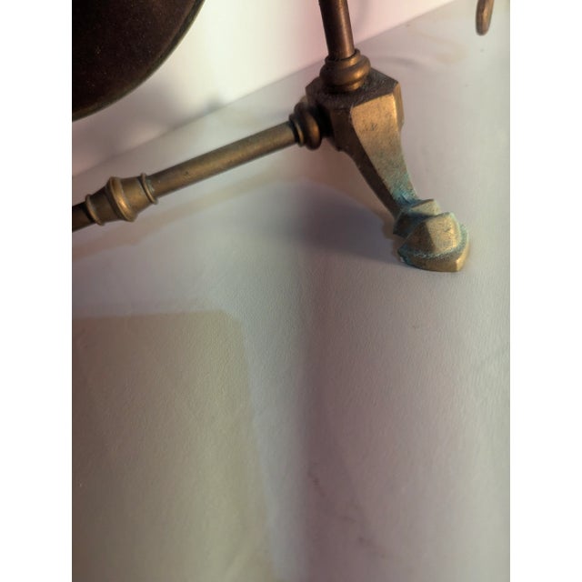 Industrial 1940s Italian Made Brass Swivel Table Mirror For Sale - Image 3 of 10