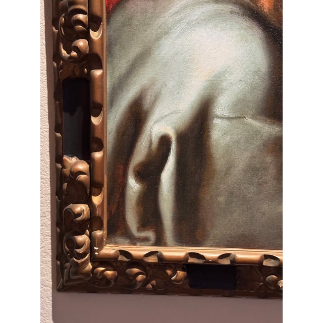 19th Century Anthony Van Dyck "The Apostle Peter" Giclée in 19th Century Spanish Carved Frame For Sale - Image 5 of 6