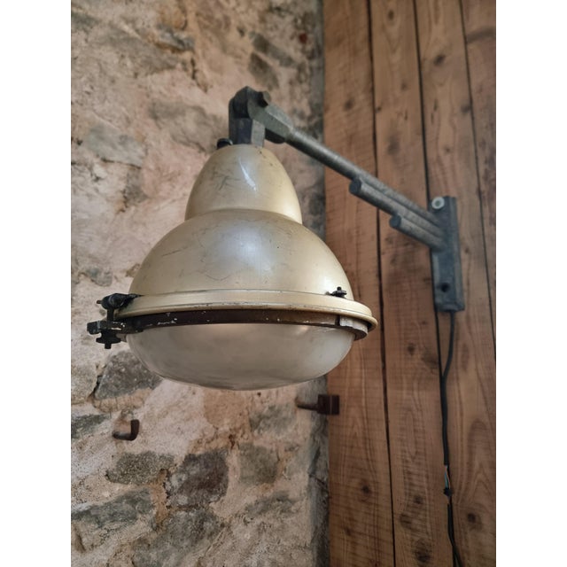 Vintage Street Wall Light in Metal and Glass, 1950s For Sale - Image 15 of 15
