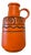 Mid-Century West German Orange Jug Vase, 1960s For Sale