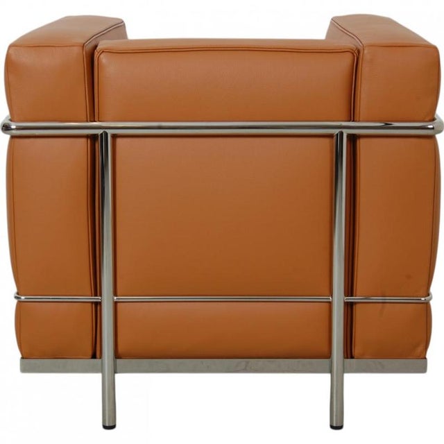 Lc 2 Lounge Chair in Cognac Leather by Le Corbusier For Sale - Image 3 of 17