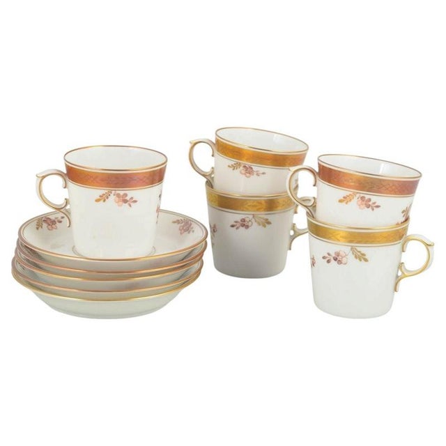 1960s Golden Basket Demitasse Cups and Saucers in Porcelain from Royal Copenhagen, 1964, Set of 10 For Sale - Image 5 of 5