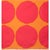 Mid-Century Modern 1959 Marimekko Fabric ‘Isot Kivet’ Pink & Orange Print - 9.75' L X 4.7' W For Sale - Image 3 of 4