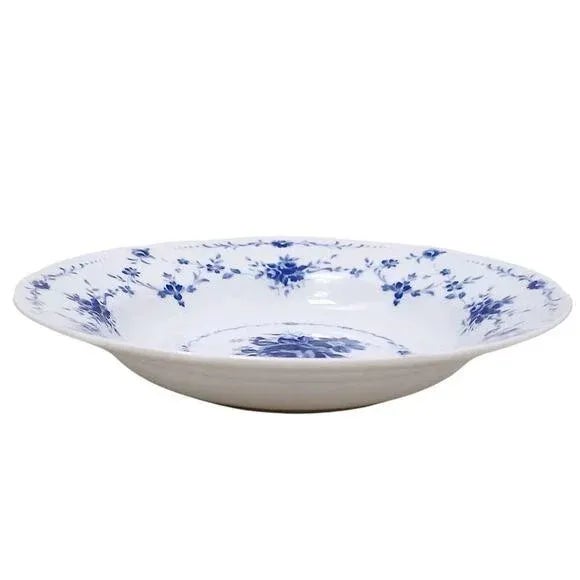 1940s Hoya China 9" Soup Plate Blue Flowers Japan Porcelain Floral Replacement This product is a vintage Hoya China plate...