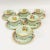 Ceramic Antique Hand-Painted Calyx Ware Tea Cups and Saucers Set- 12 Pieces For Sale - Image 7 of 7