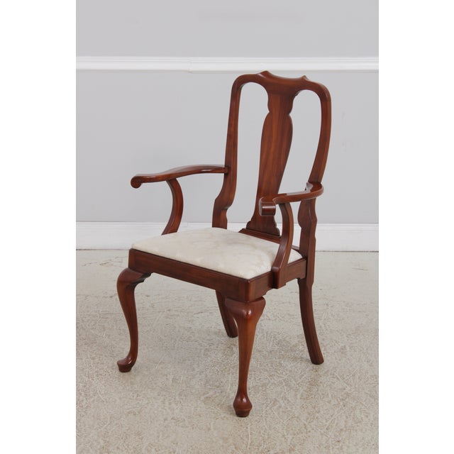 Age: C.1992 Details: Model 105 High Quality Construction Queen Anne Legs & Pad Feet Overall Clean Well Cared For Off White...