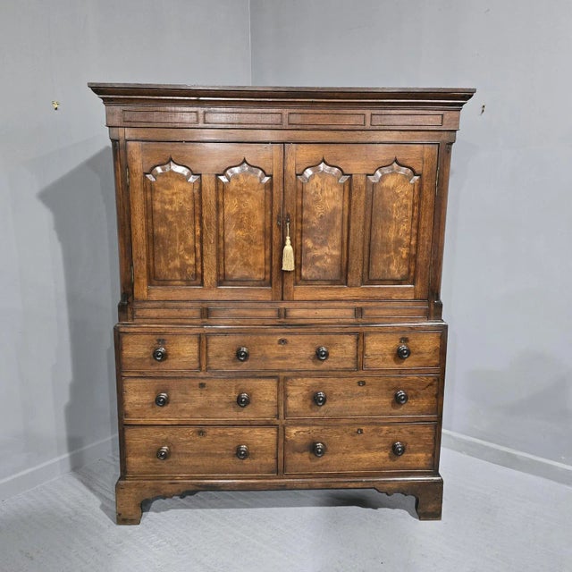 Vintage Georgian Cabinet in Oak and Elm For Sale - Image 13 of 13