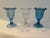 Pretty set of ten mid-century Anchor Hocking parfait glasses, four blue, four powder blue and two clear. Perfect for...