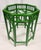Brighton Pavilion Vintage Brighton Pavilion Bamboo Green Octagonal Dining Table With Glass Top - Newly Painted For Sale - Image 4 of 12
