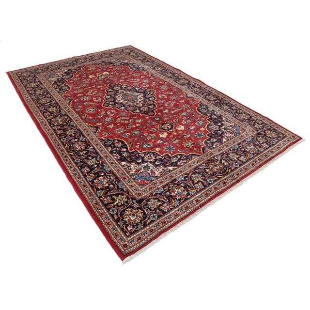 Pasaragd DC Red Color Hand Knotted Kashan Rug For Sale - Image 4 of 4