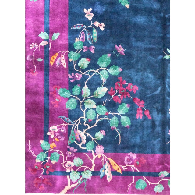 Art Deco Chinese 11.5x8.10 Carpet, 1920's / 30's For Sale - Image 4 of 9