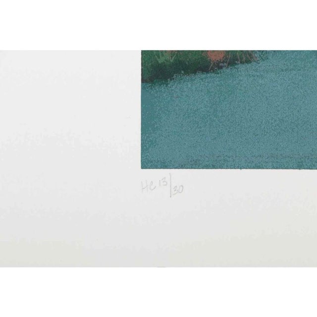 Bottle Green Theodore Jeremenko Serigraph "Harrisville" Signed Numbered For Sale - Image 8 of 10