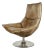 Designer Leather Swivel Lounge Chair For Sale