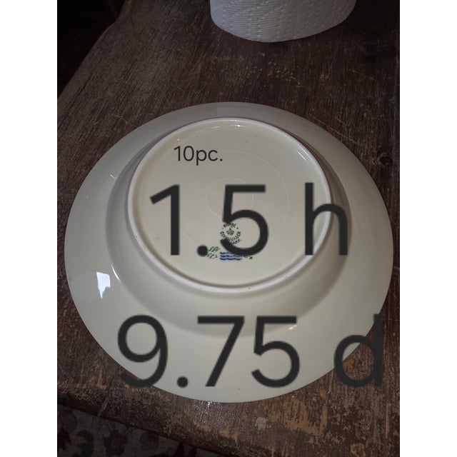 Royal Copenhagen Quaking Grass Pattern Plates Ten For Sale - Image 4 of 4
