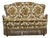 Small Danish 2-Seater Sofa in Brown/Beige Furniture Fabric, 1970s For Sale