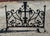 1930s Antique Christian Tabernacle Artisan Made Wrought Iron Fire Place Screen For Sale - Image 5 of 6