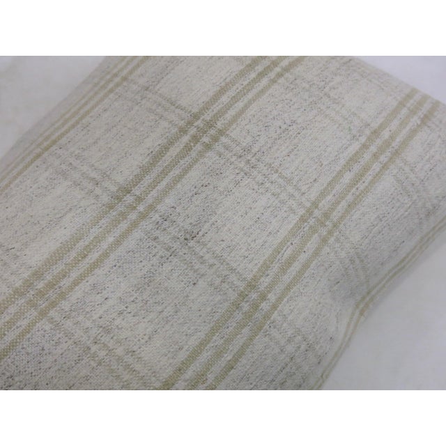 Early 21st Century White Modern Persian Textile Kilim Pillow For Sale - Image 5 of 6