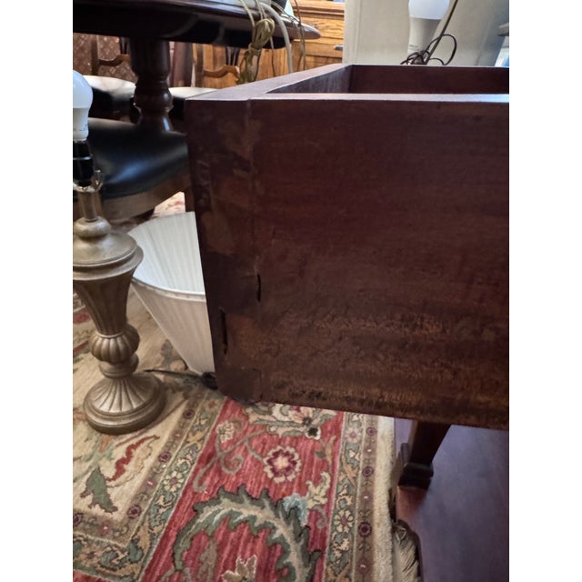 Antique Mahogany Hall Tree With Oval Mirror For Sale - Image 4 of 8