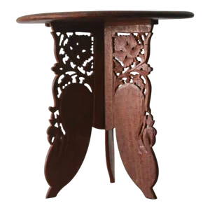 1920s Style Antique Circular Anglo-Indian Fold Away Side Table
