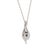 Modern 0.72ctw Diamond and Sapphire Pendant Necklace, Platinum, Length 18 In For Sale - Image 3 of 6