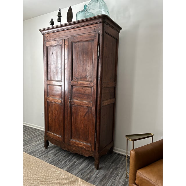 Chestnut 19th Century French Armoire For Sale - Image 8 of 9