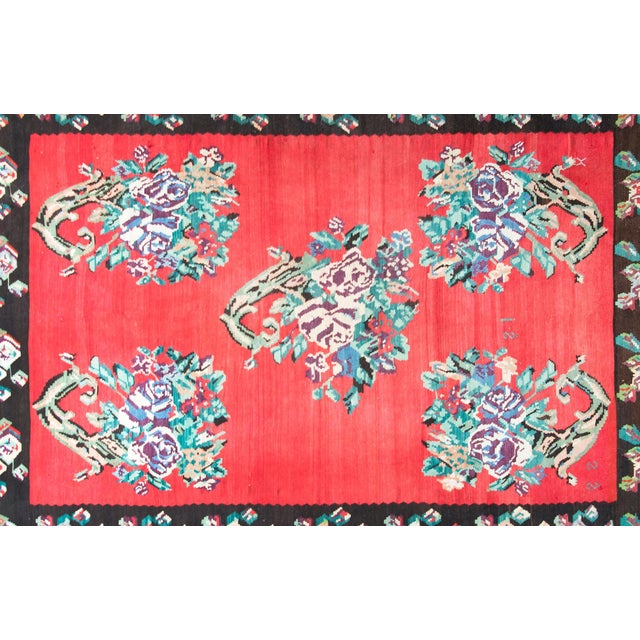 Vintage Turkish Kilim Rug For Sale - Image 9 of 15