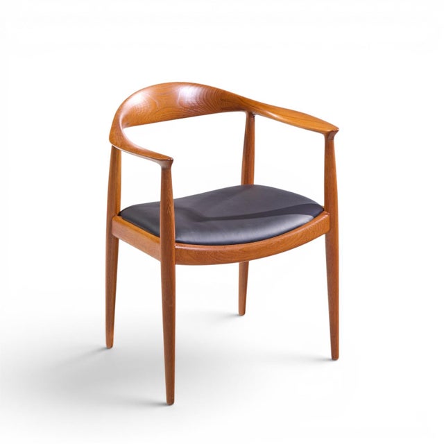Wood Hans Wegner for Johannes Hansen Mid Century Danish Teak the Chair For Sale - Image 7 of 8