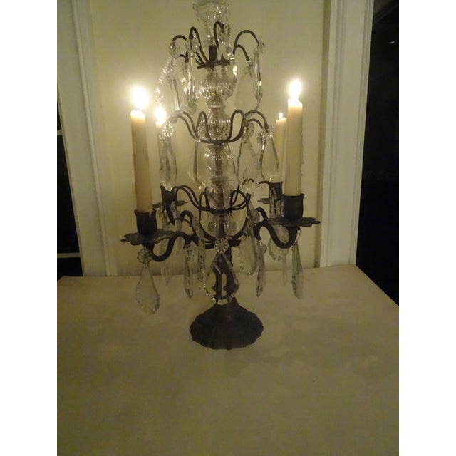 French 19th Century Crystal Girandole For Sale - Image 3 of 7