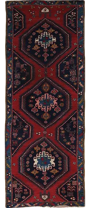 1930s Persian Heriz Area Rug 4'0"×11'0"