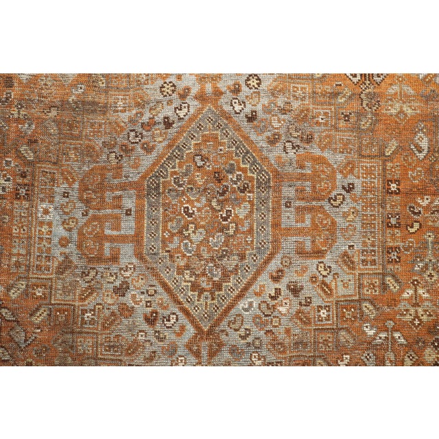 Persian Zabihi Collection Worn Persian Tribal Shiraz Rug For Sale - Image 3 of 12