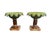 A vibrant and highly decorative pair of porcelain compotes by Certified International in the sought after Las Palmas...