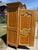 Rustic Scrubbed Pine Hand Carved French Country Armoire For Sale - Image 4 of 12