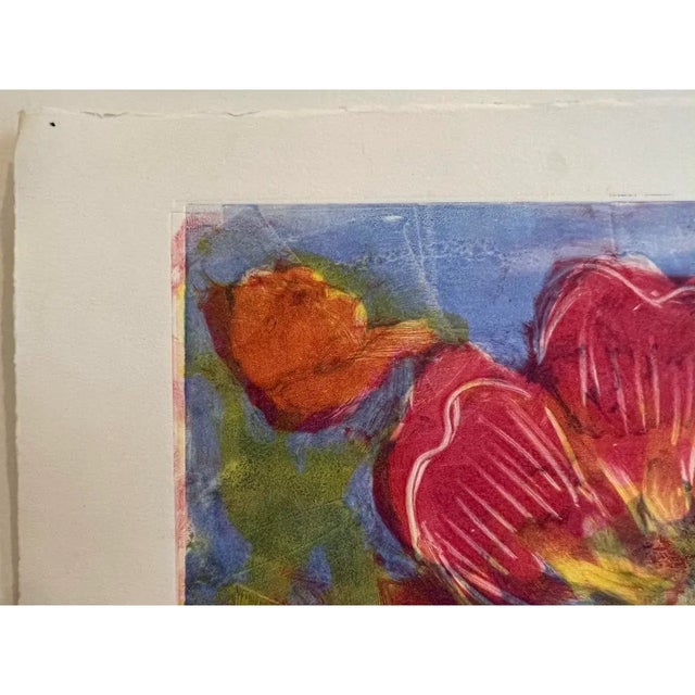 Arnold Grossman Original Monoprint – Vibrant Arts & Crafts Botanical Flower Art Bring the warmth of California’s Arts &...