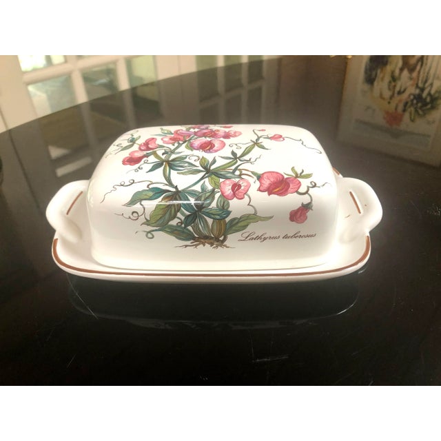"Lathyrus Tuberosus". From the Villeroy & Boch Botanical collection, a large covered butter dish. The perfect size for a...