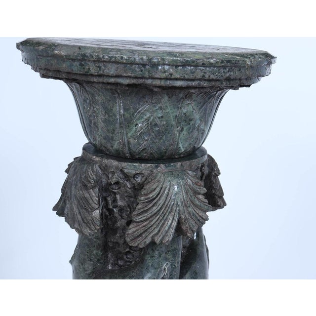 Italian Serpentine Marble Pedestal, 1880s, Set of 4 For Sale - Image 17 of 18