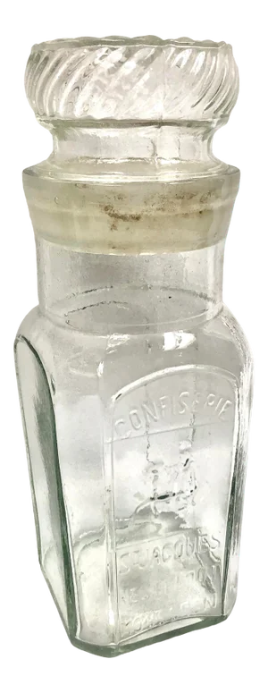 Belgian Glass Embossed Confectionary Jar