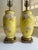 Mid 20th Century Baccarat Style Yellow Opaline Glass Japonisme Lamps, Signed Baccarat - a Pair For Sale - Image 4 of 18