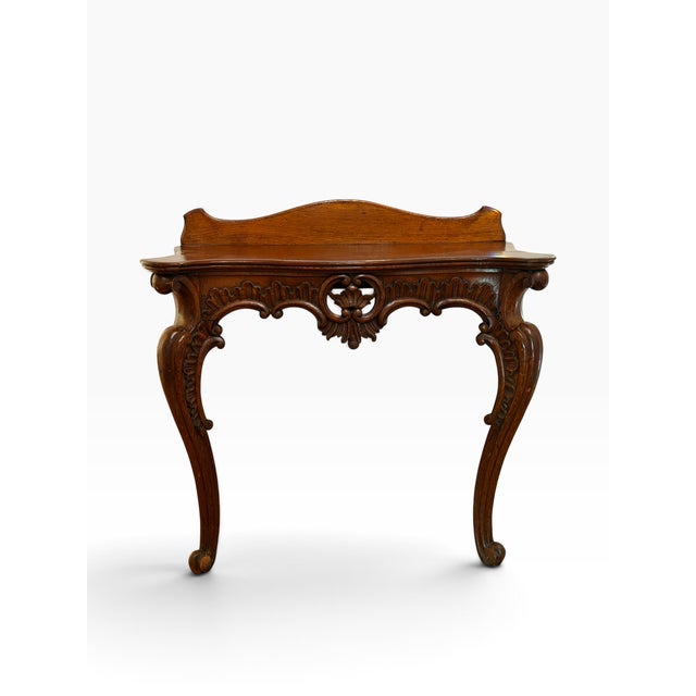 Antique 18c Louis XV Walnut Console Table For Sale - Image 4 of 6