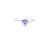 Metal Trillion Cut Tanzanite Chevron Style 14k White Gold Ring Size 7 For Sale - Image 7 of 13