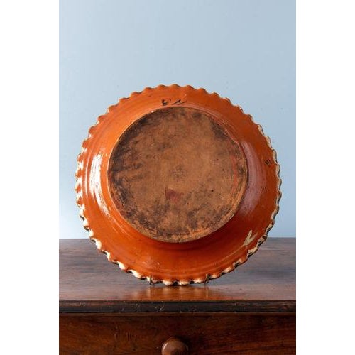 Ceramic Swiss Polychrome Slipware Floral Dish from Langnau, 1700s For Sale - Image 7 of 8