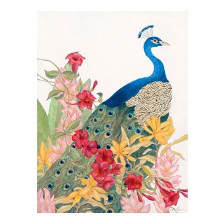 Contemporary Allison Cosmos "A Peacock's Paradise" Painting For Sale