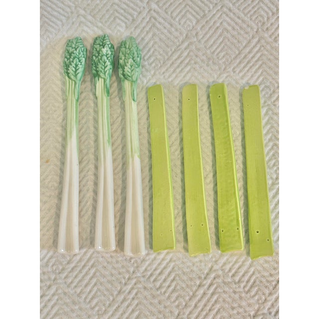 Ceramic 1970’s Ceramic Celery Swizzle Sticks or Bloody Mary Stirrers - A Set of 7 For Sale - Image 7 of 9