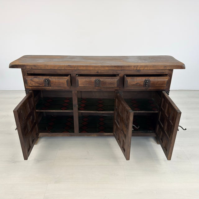Spanish Brutalist Sideboard For Sale In New York - Image 6 of 13