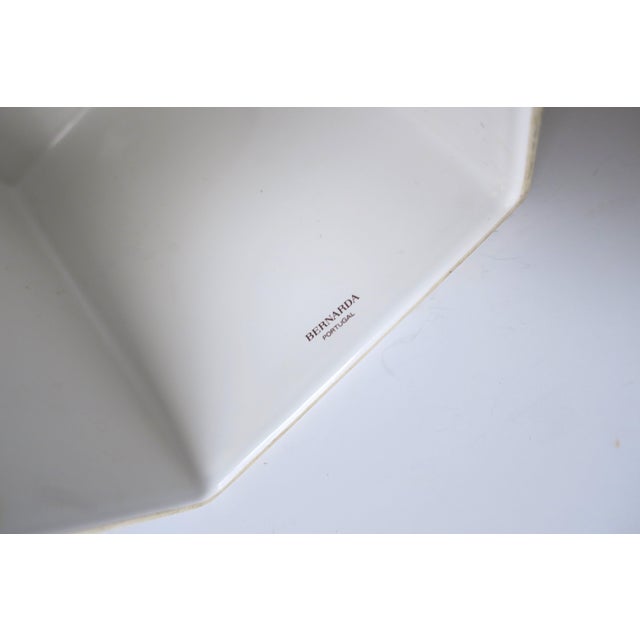 White Porcelain Tissue Box Holder Cover Botanical Design For Sale - Image 8 of 8