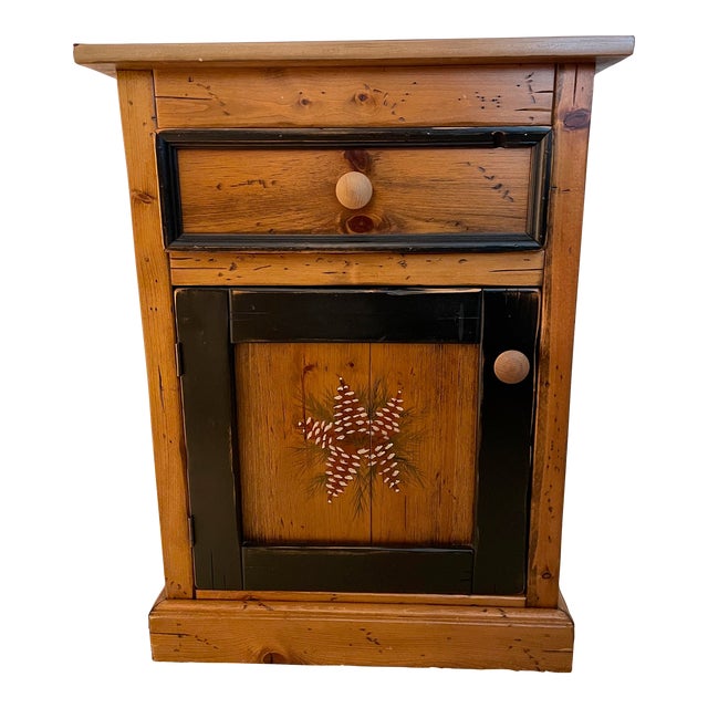 1990s Woodland Furniture Nightstand For Sale