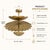 Handmade Brass Lotus Flush Mount Ceiling Light, Antique Floral Fixture For Sale - Image 4 of 12